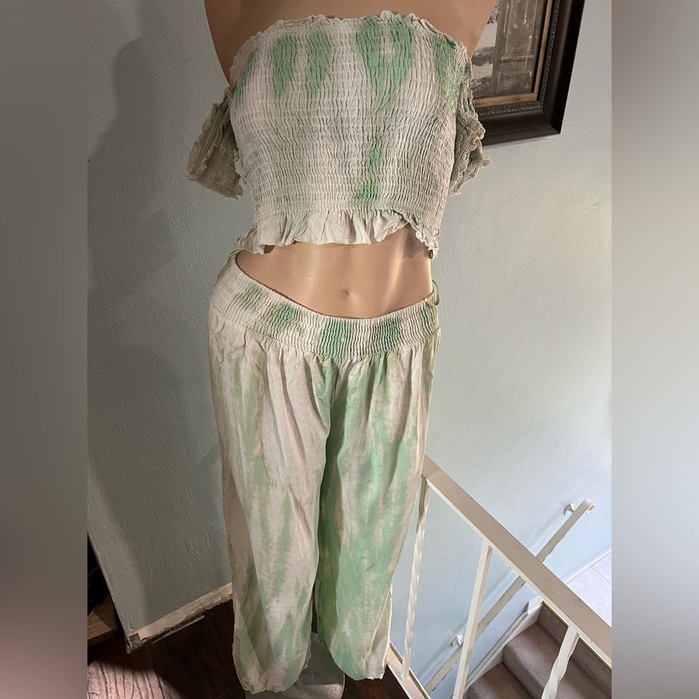 NWT Kiwi & Punch boho flowy pant beach outfit size Small